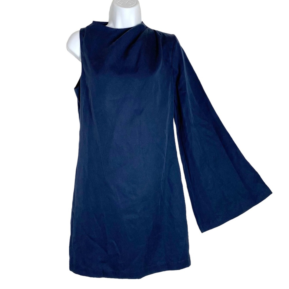 DO+BE Navy One Shoulder Mini Dress NWT